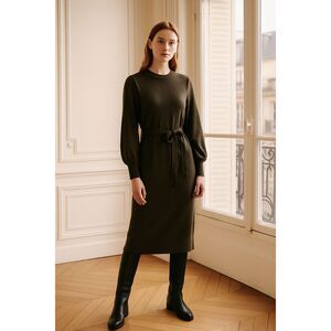barbour kingsbury knitted dress | Dresses | New Barbour Sweater Black Reindeer Size Midi VENDOR COLOR-CREAM/GOLDEN CAMEL